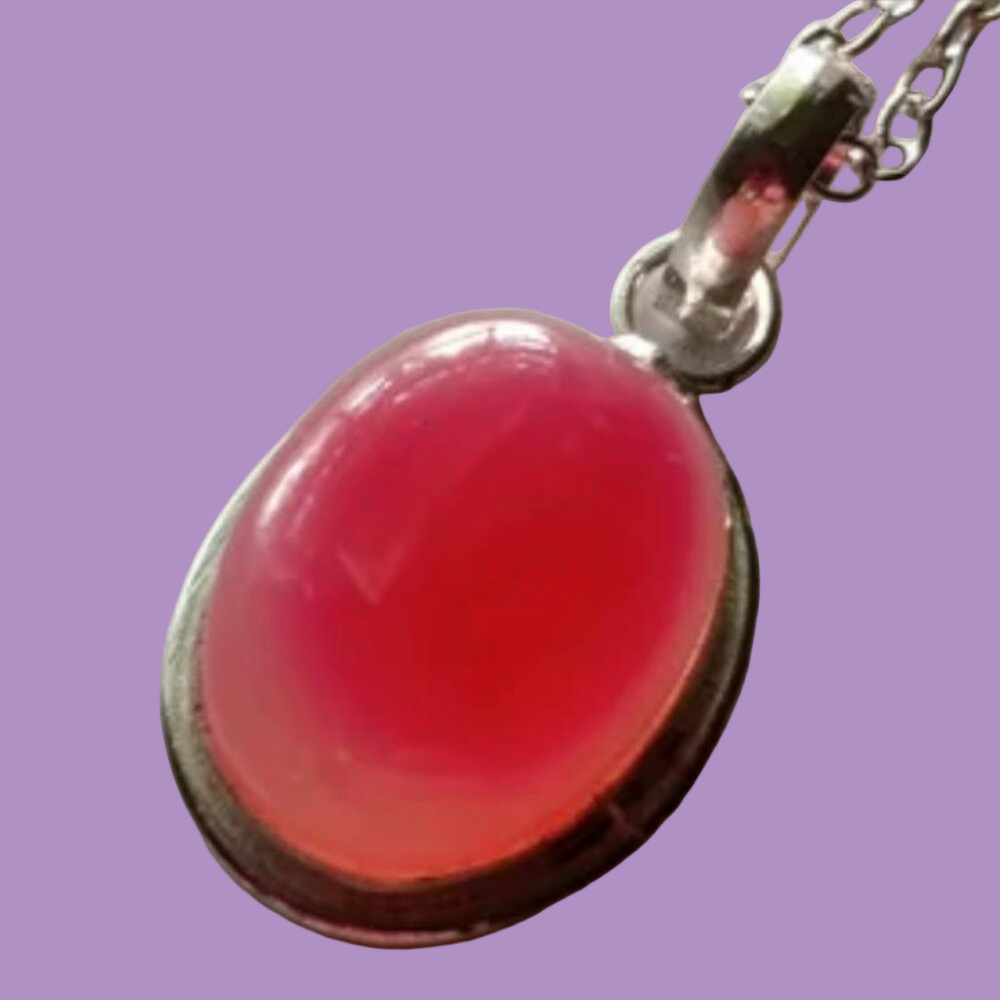 Natural Pink Agate Pendant